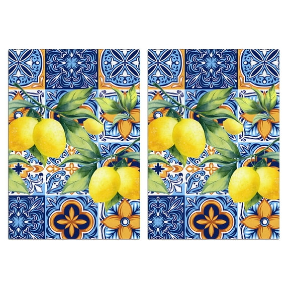 Lemon Kitchen Towels Set Of 2, Absorbent and Soft Dish Towels for Farmhouse Decor, Country Kitchen.