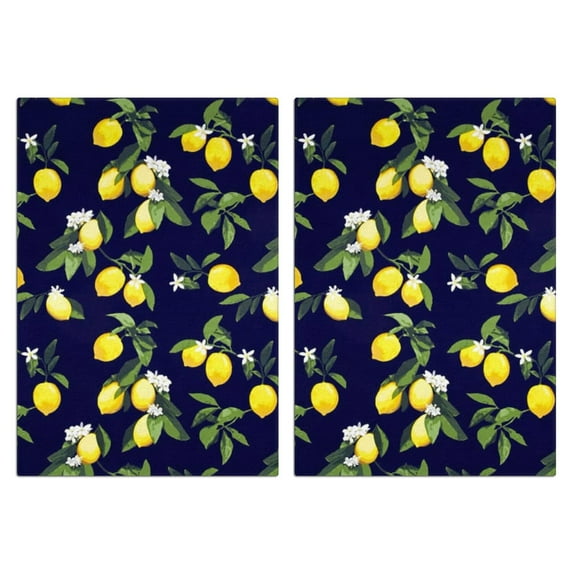 Lemon Kitchen Towels Set Of 2, Absorbent and Soft Dish Towels for Farmhouse Decor, Country Kitchen.