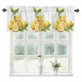 thumbnail image 1 of Lemon Kitchen Valances for Windows 60x18 Inch Kitchen Curtains Valances Rod Pocket Summer Fruit Watercolor Yellow Country Bathroom Window Valances for Window Treatment Decor, 1 of 6