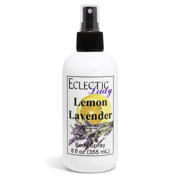 Lemon Lavender Body Spray, Eclectic Lady, Hydrating Mist, Unisex, 8 oz