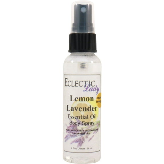 Lemon Lavender Body Spray, Eclectic Lady, Hydrating Mist, Unisex (Double Strength), 2 oz