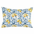 thumbnail image 1 of Lemon Leaf Throw Pillow Cover 20 x 30 Inch Decorative Pillow Cover Yellow Fruit Blue Botanical Plant Summer Lumbar Pillowcase Seasonal Rectangle Cushion Case for Couch Sofa Bed Living Room, 1 of 7