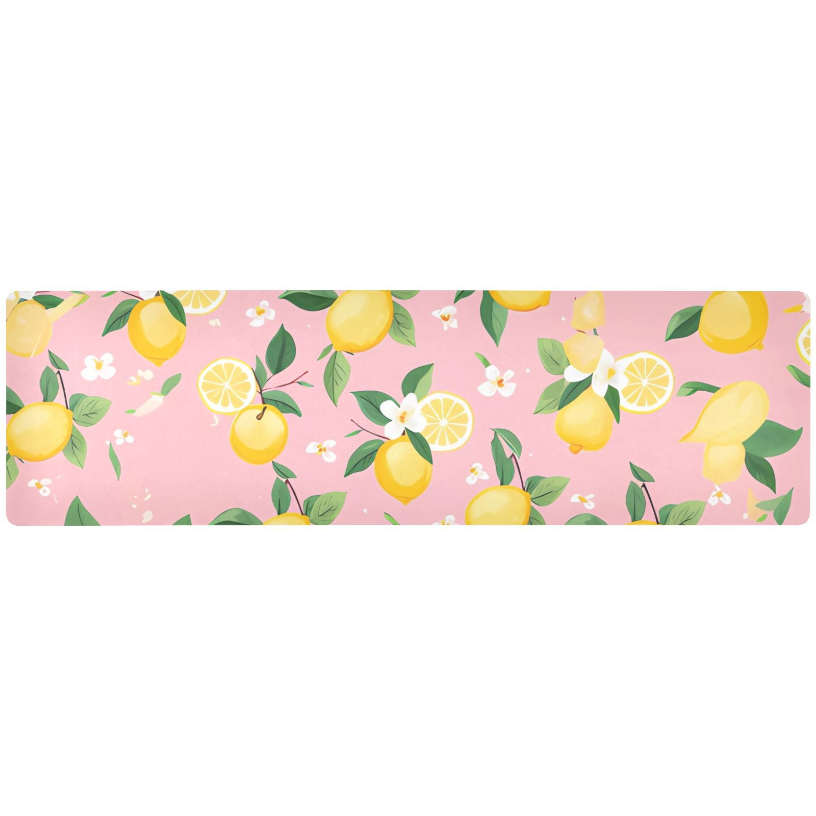 Lemon Leaves Flowers Rectangle Pot Holders Trivets Non-slip Hot Pads ...