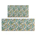 thumbnail image 1 of Lemon Leaves Kitchen Rugs and Mats Sets Of 2,Kitchen Decoration Rugs,Rubber Backing Non-Slip Floor Mat for Sink Washable Waterproof Laundry Room Runner Rugs, 1 of 7