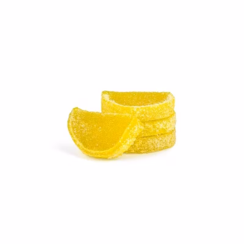 Lemon Lime Fruit Slices Candy, Soft Chewy Sugar-Coated Jelly Candy, 8 oz