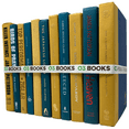 thumbnail image 1 of Lemon Lime Twist Decorative Books Teal and Yellow, 1 of 5