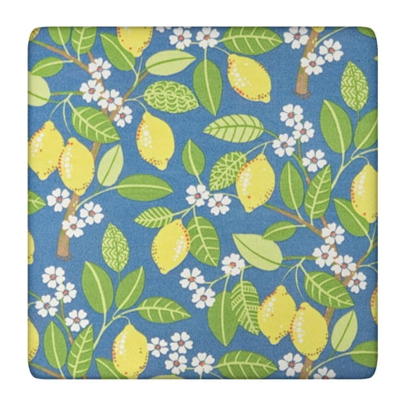 Lemon Lover Elastic Fitted Table Cover - Square Washable Tablecloth, Summer Fruit Print, Windproof Wrinkle-Free for Picnics & Events