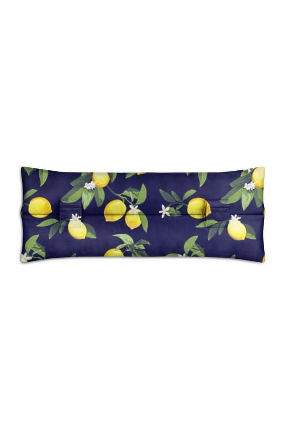Lemon Lover Seat Belt Pillow Bright Yellow Citrus Design, Soft Mastectomy & Chemo Port Cushion (Retro Fruit Aesthetic)
