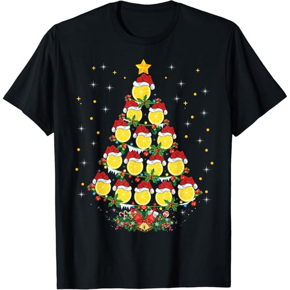 Lemon Lover Xmas Gift Lemon Christmas Tree T-Shirt