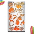 thumbnail image 1 of Lemon Metal Stencils Lemon Metal Journal Stencils Fruit Stainless Steel Stencils 4×7inch for Wood Carving Drawings Engraving Scrapbooking Project for DIY, 1 of 7