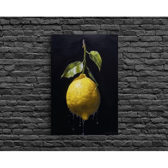 Lemon Minimalist Kitchen Food Wall Art design 1 Unframed Paper Print