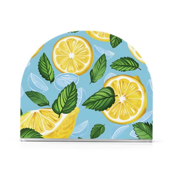 Lemon Mint Leaves Napkin Holders for Tables Napkin Stand Paper Holder Organizer Tabletop Tissue Box Dispenser