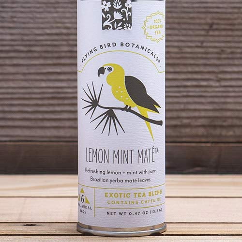 Lemon Mint Mate Tea Tin by Flying Bird Botanicals (0.57 ounce)