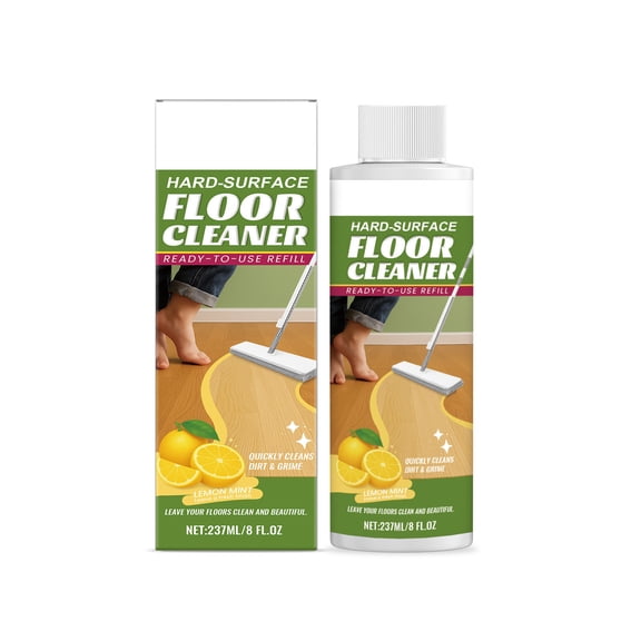 Lemon Mint Scented Floor Cleaner 237ml, Gentle Formula for Stain Removal and Floor Care, Multi-Surface Floor Cleaner for Wood and Tile, Refreshing Scent Floor Cleaning Solution