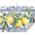 thumbnail image 1 of Lemon Olive Tree Italian Tile Dish Drying Mats for Kitchen Counter, 18x24 inch Drying Dishes Absorbent Microfiber Dish Drainer Mat Rack Pad Fast Dry, 1 of 8