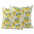 thumbnail image 1 of Lemon Outdoor Waterproof Pillow Covers, Farmhouse Fruit Rustic Country Summer Plant Decorative Square Throw Pillowcase Sofa Cushion Sham for Patio/Couch/Chair, 16"x16" 2 Pack, 1 of 8
