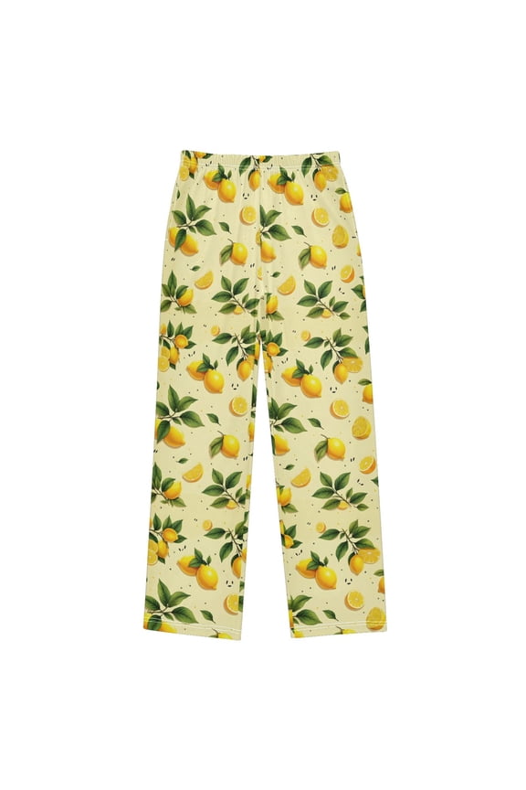 Lemon Pajama Pants Soft and Lightweight Elastic Waistband Pajama Pants