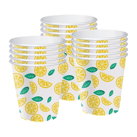 Lemon Party Decorations, Disposable Paper Plates and Napkins Tableware, Cups, for Birthday Baby Shower Bridal Shower