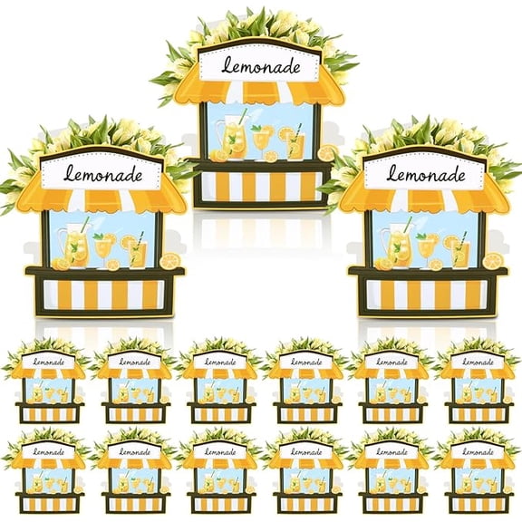Lemon Party Favor Box 12pcs Lemon Flower Box Centerpieces Lemonade Party Supply Summer Lemon Table Decorations Paper Box Centerpiece Fruit Lemon Theme Party Decor Lime Baby Shower Wedding