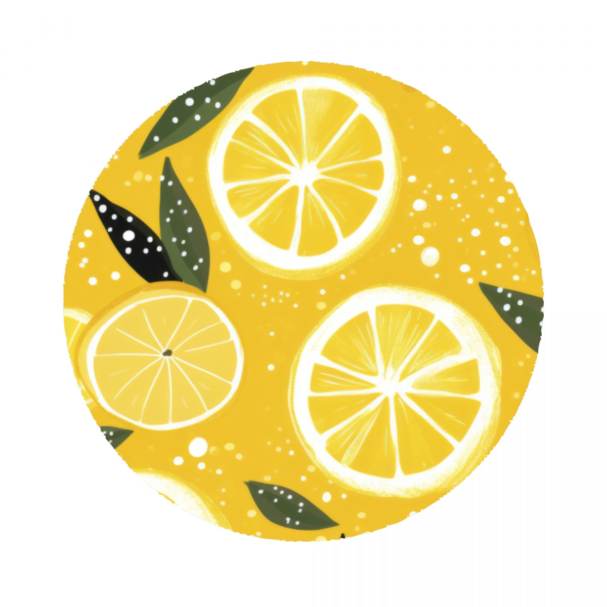 Lemon Pattern Coasters forDrinks ceramics Coaster Set of 6 for Coffee