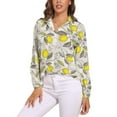 thumbnail image 1 of Lemon Pattern Long Sleeve Blouse Woman Streetwear Casual Shirts Summer Oversize Woman Streetwear Clothing Birthday Present, 1 of 7
