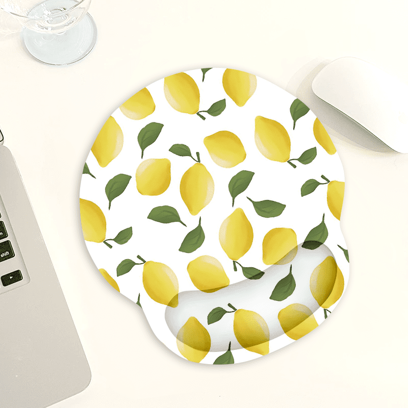 Lemon Pattern Mouse Pad Wrist Support, Ergonomic Mouse Pad with Wrist ...