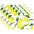 thumbnail image 1 of Lemon Pattern Placemats Set of 4 Dining Table Mat Linen Rectangular 12"x18" Washable for Dining Kitchen Party, 1 of 8
