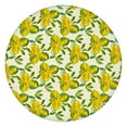 thumbnail image 1 of Lemon Pattern Tablecloth Bright Yellow Fruit Print with Floral Summer Touch for Modern Kitchen, 1 of 3