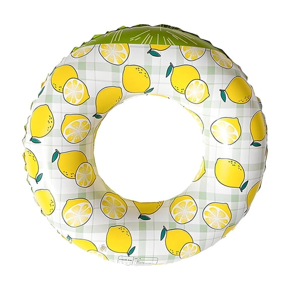 Lemon Patterned Pool Floats for Kids 8+, Inflatable Large Pool Float Swim Ring, Pool Toys for Pool & Beach Party, Swim Training, Summer Water Play, 29.5 inch / 75 cm