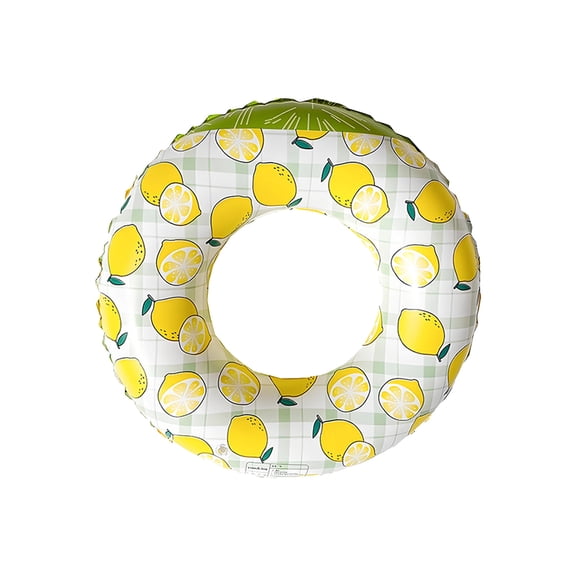 Lemon Patterned Pool Floats for Kids 8+, Inflatable Large Pool Float Swim Ring, Pool Toys for Pool & Beach Party, Swim Training, Summer Water Play, 29.5 inch / 75 cm