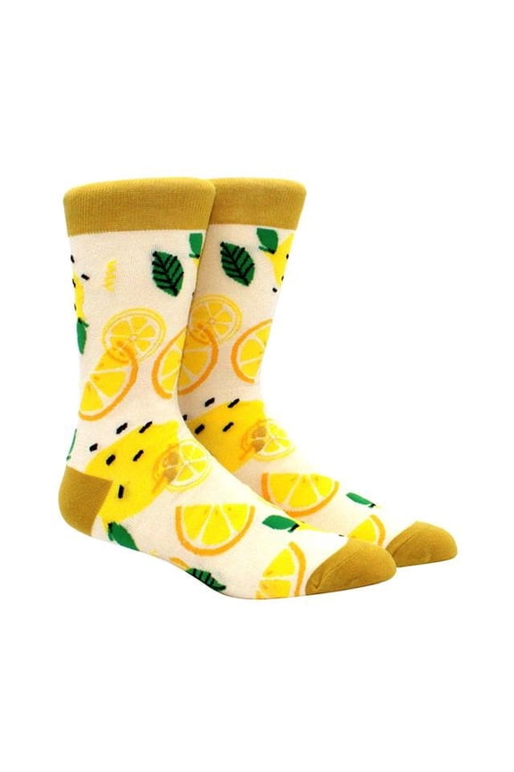 Lemon Patterned Socks from the Sock Panda (Adult Large - Men's Shoe Sizes 8-12)