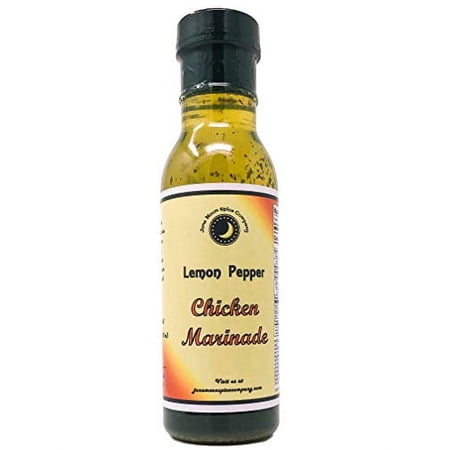 June Moon Spice Company's Lemon Pepper Chicken Marinade | 12 Fluid Ounce Flavor Lock Bottle
