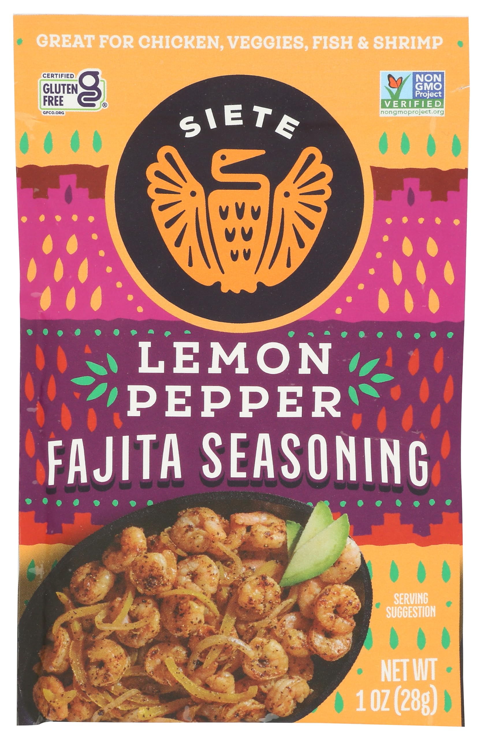 Lemon Pepper FajitaTRDNSeasoning Mix | Seasoning for Chicken, Pork, Shrimp, and Veggies| Gluten Free | Vegan | Non GMO | 1 Packet (7 Servings)