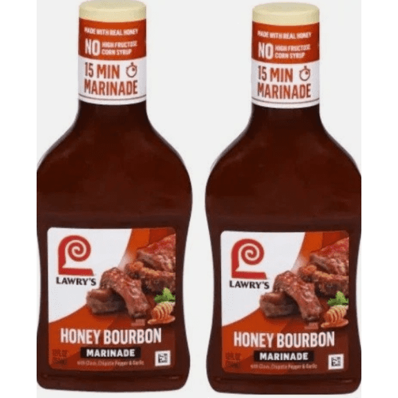 Honey Bourbon Marinade 2 Bottles 12 oz each Bottle