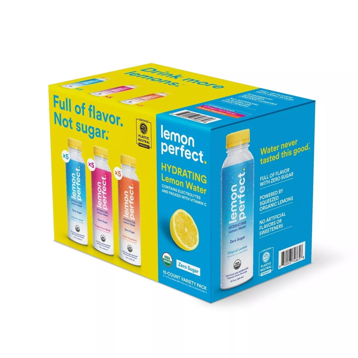 Lemon Perfect Low Sugar Flavored Water Variety Pack, 12oz (Pack of 15) - Walmart Lemon Perfect Low Sugar Flavored Water Variety Pack, 12oz (Pack of 15) - Walmart