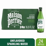 Maison Perrier Ultimate Sparkling Water – 16.9 fl oz Bottles (Pack of 24) – Unflavored, Zero Calories, Bottled in France