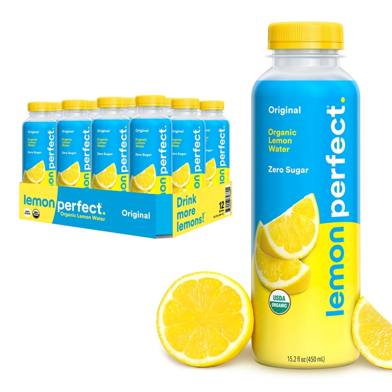 Lemon Perfect Flavored Lemon Water, 15.2 fl oz Bottles, 12 Pack