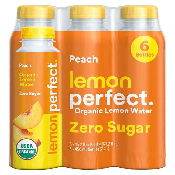 Lemon Perfect Peach Organic Lemon Water 6-Pack