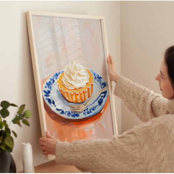Lemon Pie Art Kitchen Food Wall Decor, Unframed Paper Print