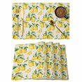 thumbnail image 1 of Lemon Placemats Set of 12, Farmhouse Fruit Rustic Country Summer Plant Placemats for Dining Table, Place Mats for Kitchen Tabletop, Waterproof Wipeable Dining Table Mats Set, 1 of 9