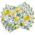 thumbnail image 1 of Lemon Placemats Set of 4,Summer Table Mats Yellow Lemonade Theme Rustic Holiday Table Decoration for Indoor Outdoor Party Kitchen Dining Table 4 PCS, 1 of 5