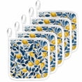 thumbnail image 1 of Lemon Pot Holders for Kitchen Heatproof Potholder, 5 Pack Watercolor Yellow Blue Fruit Branch Flower Hot Pads Multipurpose Oven Pads Cloth Potholders Trivet for Cooking Baking, 1 of 8