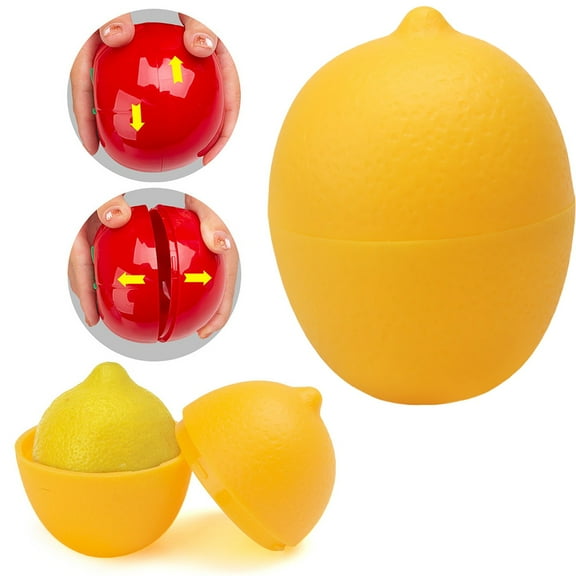 Lemon Preservation Bowl Basdi Lemon Preservation Bowl - Airtight Plastic Container with Sealed Lid | Keeps Fresh, Compact, Ideal for Refrigerator Storage and Kitchen Organization, Airtight Container