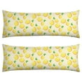 thumbnail image 1 of Lemon Print Body Pillow Cover - Soft & Breathable Fabric, Hidden Zipper, 20"x54", Cute Fruit & Floral Design - Perfect Gift for Lemon Lovers, Summer Decor, Side Sleepers & Pregnancy Support, 1 of 7