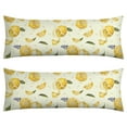 thumbnail image 1 of Lemon Print Body Pillow Cover - Soft & Breathable Fabric, Hidden Zipper, 20"x54", Cute Fruit & Floral Design - Perfect Gift for Lemon Lovers, Summer Decor, Side Sleepers & Pregnancy Support, 1 of 7