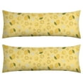 thumbnail image 1 of Lemon Print Body Pillow Cover - Soft & Breathable Fabric, Hidden Zipper, 20"x54", Cute Fruit & Floral Design - Perfect Gift for Lemon Lovers, Summer Decor, Side Sleepers & Pregnancy Support, 1 of 7