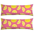 thumbnail image 1 of Lemon Print Body Pillow Cover - Soft & Breathable Fabric, Hidden Zipper, 20"x54", Cute Fruit & Floral Design - Perfect Gift for Lemon Lovers, Summer Decor, Side Sleepers & Pregnancy Support, 1 of 7