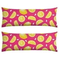 thumbnail image 1 of Lemon Print Body Pillow Cover - Soft & Breathable Fabric, Hidden Zipper, 20"x54", Cute Fruit & Floral Design - Perfect Gift for Lemon Lovers, Summer Decor, Side Sleepers & Pregnancy Support, 1 of 7