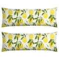 thumbnail image 1 of Lemon Print Body Pillow Cover - Soft & Breathable Fabric, Hidden Zipper, 20"x54", Cute Fruit & Floral Design - Perfect Gift for Lemon Lovers, Summer Decor, Side Sleepers & Pregnancy Support, 1 of 7