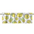 thumbnail image 1 of Lemon Print Valance Curtain - Yellow Fruit Pattern Kitchen Window Valance with Rod Pocket, 54x18 Inch Farmhouse Valance for Small Windows - Soft Polyester Light Filtering Retro Design, 1 of 3
